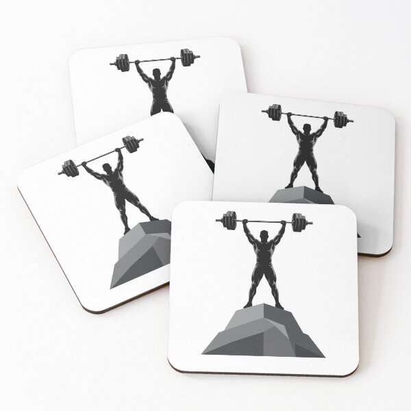 Item preview, Weightlifter Silhouette Overhead Press on Rock Peak designed and sold by Zeroserio.