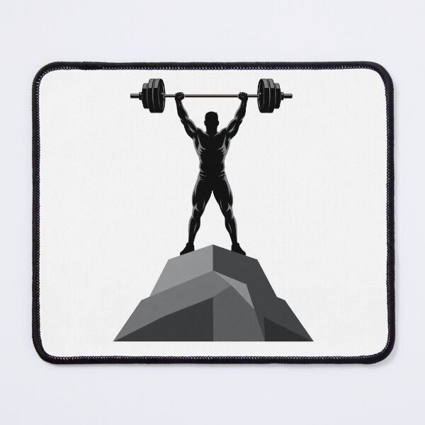Item preview, Weightlifter Silhouette Overhead Press on Rock Peak designed and sold by Zeroserio.