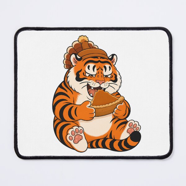 Item preview, Chubby Tiger Thanksgiving Pumpkin Pie Bite designed and sold by aigcx.