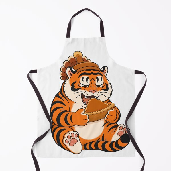 Item preview, Chubby Tiger Thanksgiving Pumpkin Pie Bite designed and sold by aigcx.