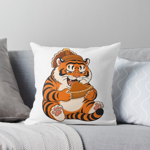 Item preview, Chubby Tiger Thanksgiving Pumpkin Pie Bite designed and sold by aigcx.