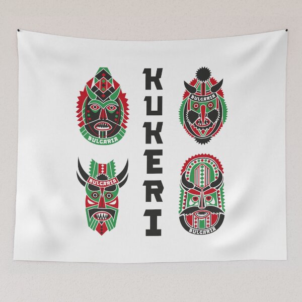 Item preview, Bulgarian Kukeri Masks Folk Art Design designed and sold by Ekaterina  Biserova.