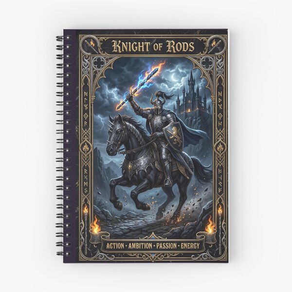 Item preview, Knight of Rods - tarot card designed and sold by Studio77-Gothic.