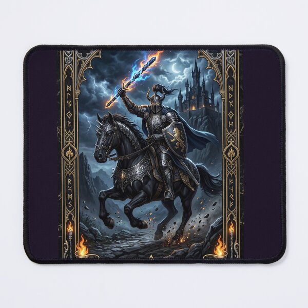 Item preview, Knight of Rods - tarot card designed and sold by Studio77-Gothic.