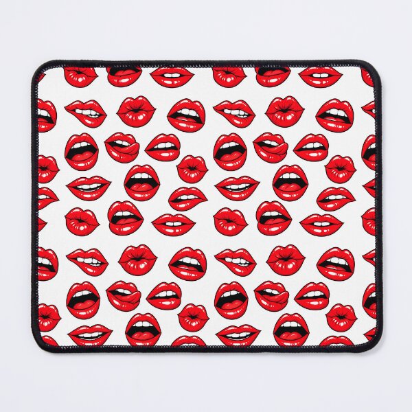 Item preview, Red Lips Pop Art Pattern – Bold Comic Book Kisses & Retro Lip Design designed and sold by Ink Matrix.