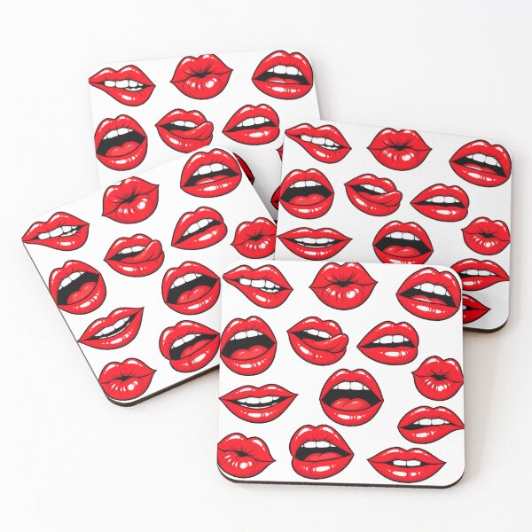Item preview, Estampado de labios rojos estilo pop art: besos atrevidos de cómic y diseño de labios retro. designed and sold by Ink Matrix.