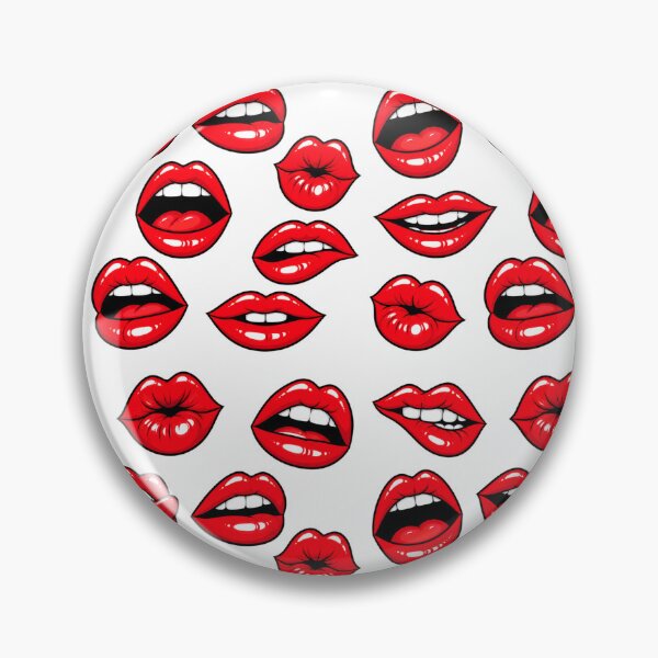 Artikelvorschau, Rote Lippen im Pop-Art-Stil – Ausdrucksstarke Comic-Küsse & Retro-Lippendesign entworfen und verkauft von Ink Matrix.