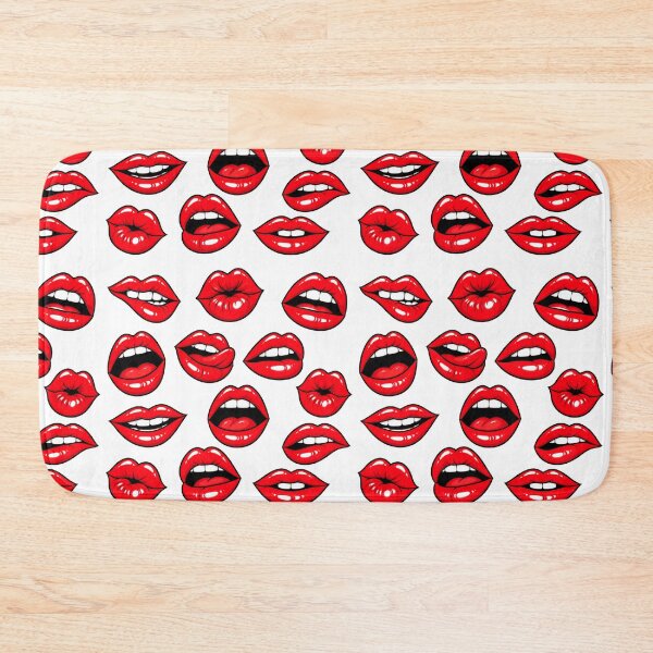 Item preview, Red Lips Pop Art Pattern – Bold Comic Book Kisses & Retro Lip Design designed and sold by Ink Matrix.