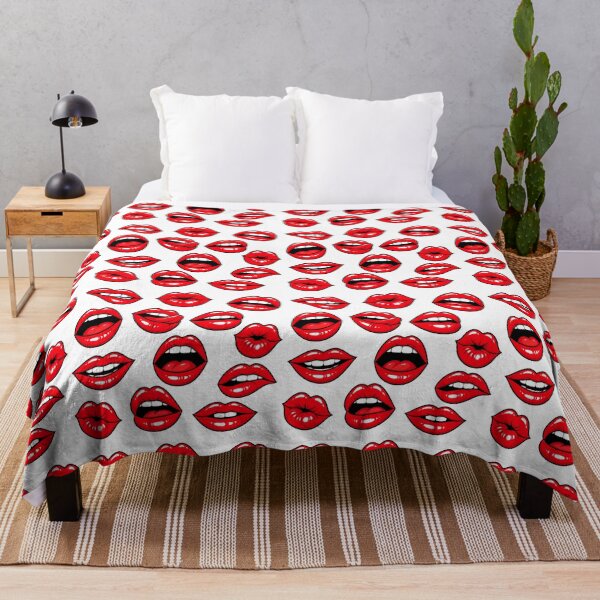 Item preview, Estampado de labios rojos estilo pop art: besos atrevidos de cómic y diseño de labios retro. designed and sold by Ink Matrix.