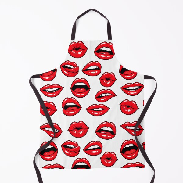 Item preview, Red Lips Pop Art Pattern – Bold Comic Book Kisses & Retro Lip Design designed and sold by Ink Matrix.