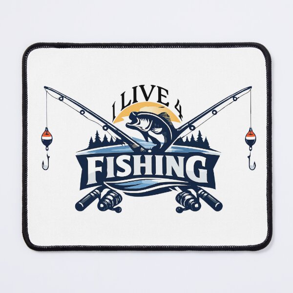 Item preview, I Live four fishing bass fishing logo style illustration. designed and sold by Art-Horizon.