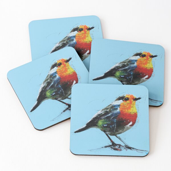 Item preview, Blue background robin robin designed and sold by Didier Chastan.