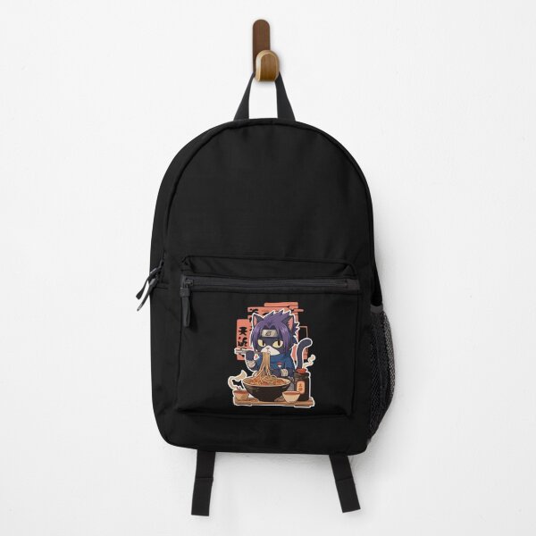 Item preview, Anime Ninja Cat Eating Ramen: Uchiha Noodle Bowl designed and sold by CuteKats.