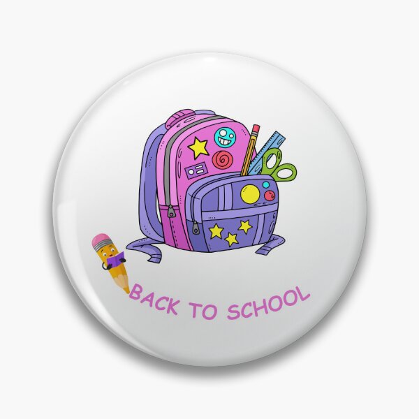 Item preview, Cute Pink Purple School Supplies Backpack – Back to School Design designed and sold by BigDigital.