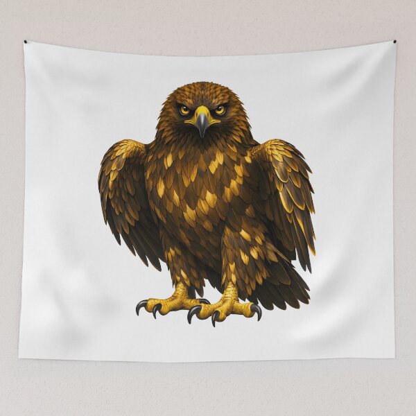Item preview, Majestic Golden Eagle Detailed Art Illustration designed and sold by AmirArtisanVibe.