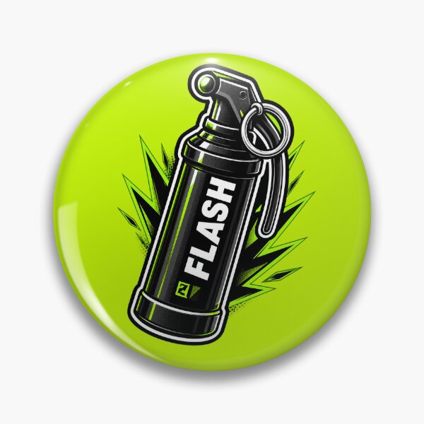 Item preview, Neon Green Flash Grenade Gaming Sticker designed and sold by 3dleonardo.