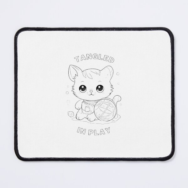 Item preview, Cute Cat Playing With Yarn Ball Illustration designed and sold by adyaandaspire.