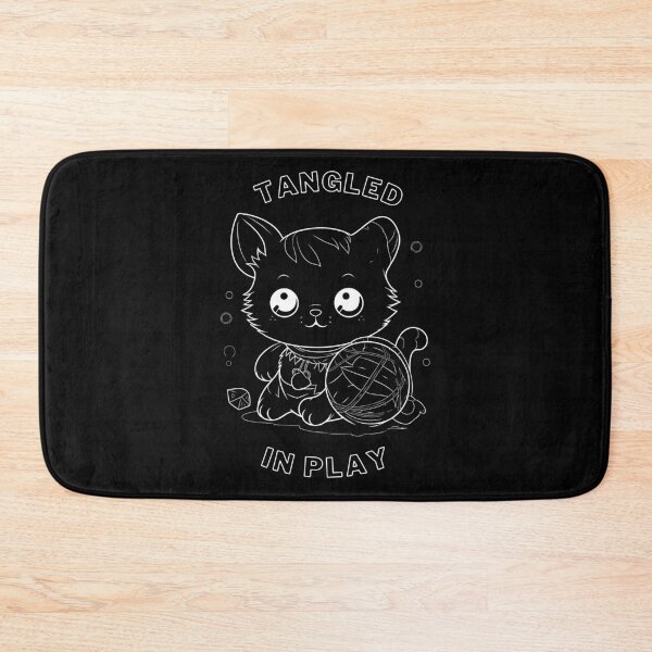 Item preview, Cute Cat Playing With Yarn Ball Illustration designed and sold by adyaandaspire.