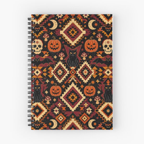 Item preview, Halloween Pattern – Vintage Pumpkins, Skulls & Black Cats designed and sold by Ink Matrix.