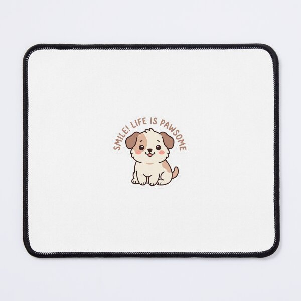 Item preview, Cute Kawaii Puppy Smile Life Is Pawsome Sticker designed and sold by adyaandaspire.