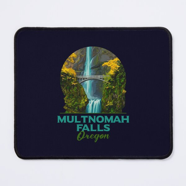 Item preview, Multnomah Falls Oregon Vintage Art designed and sold by LinaValearte.