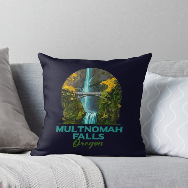 Item preview, Multnomah Falls Oregon Vintage Art designed and sold by LinaValearte.