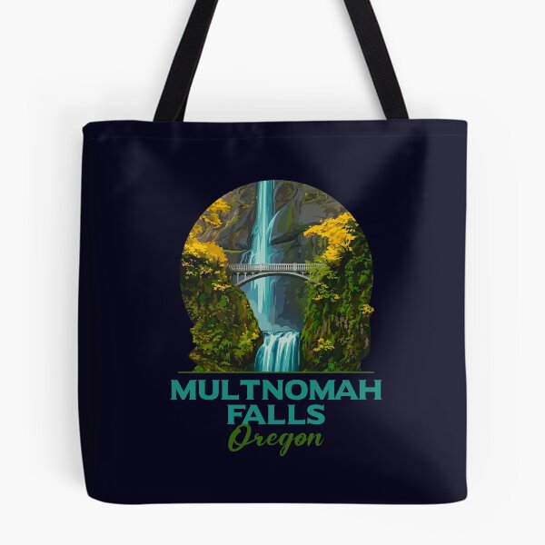 Item preview, Multnomah Falls Oregon Vintage Art designed and sold by LinaValearte.
