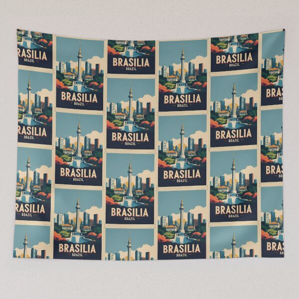Item preview, Brasilia Brazil Vintage Travel Tourism designed and sold by TravelersGems.
