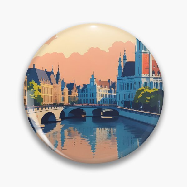 Item preview, Brussels Belgium Vintage Travel Tourism designed and sold by TravelersGems.