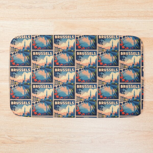 Item preview, Brussels Belgium Vintage Travel Tourism designed and sold by TravelersGems.