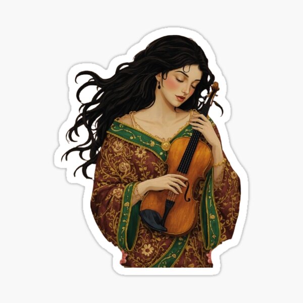 Item preview, The enchanted violinist girl designed and sold by DarshanHubli.