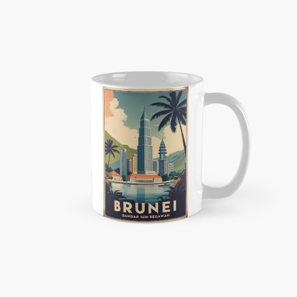 Item preview, Bandar Seri Begawan Brunei Vintage Travel designed and sold by TravelersGems.
