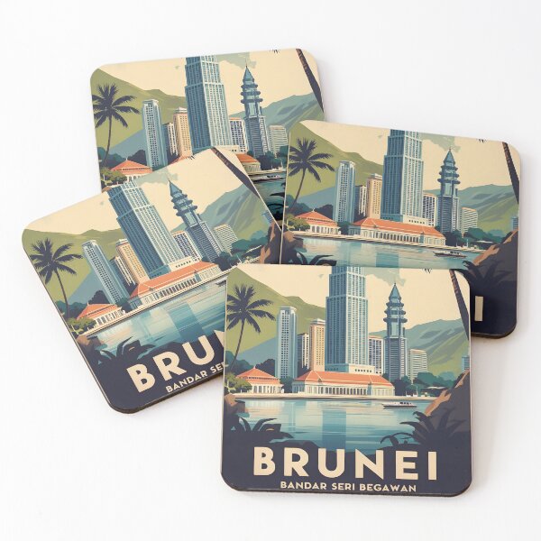 Item preview, Bandar Seri Begawan Brunei Vintage Travel designed and sold by TravelersGems.
