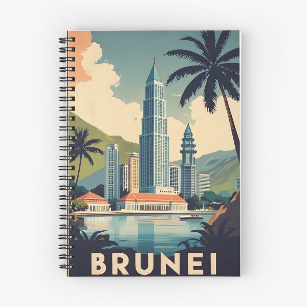 Item preview, Bandar Seri Begawan Brunei Vintage Travel designed and sold by TravelersGems.