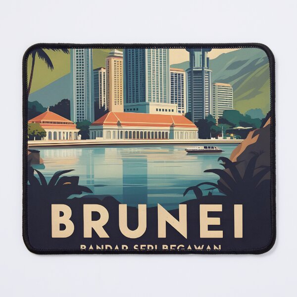 Item preview, Bandar Seri Begawan Brunei Vintage Travel designed and sold by TravelersGems.