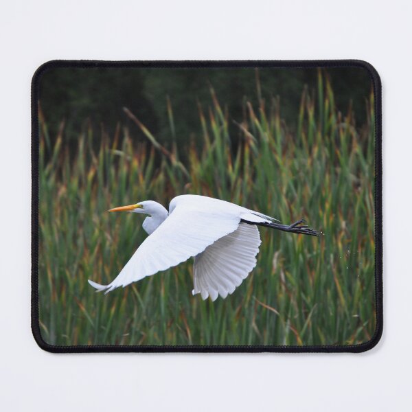 Item preview, Beautiful white heron in full flight designed and sold by Myrarte.