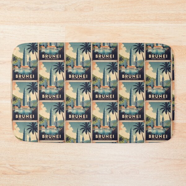 Item preview, Bandar Seri Begawan Brunei Vintage Travel designed and sold by TravelersGems.