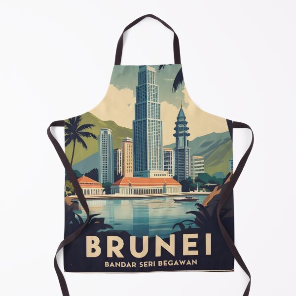 Item preview, Bandar Seri Begawan Brunei Vintage Travel designed and sold by TravelersGems.