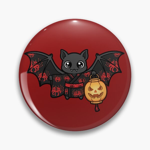 Artikelvorschau, Komori Yokai - Japanische Fledermaus im Kimono Halloween Chochin Laterne entworfen und verkauft von PrettyCrypt.