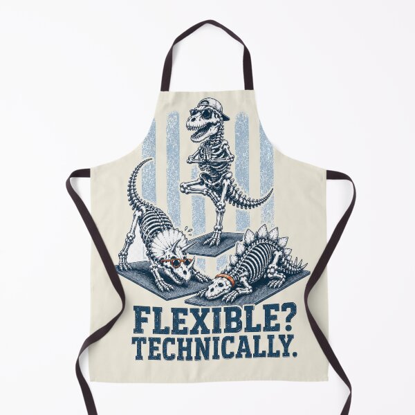 Item preview, Flexible Technically – Funny Dinosaur Skeleton Yoga designed and sold by zhivago1980.
