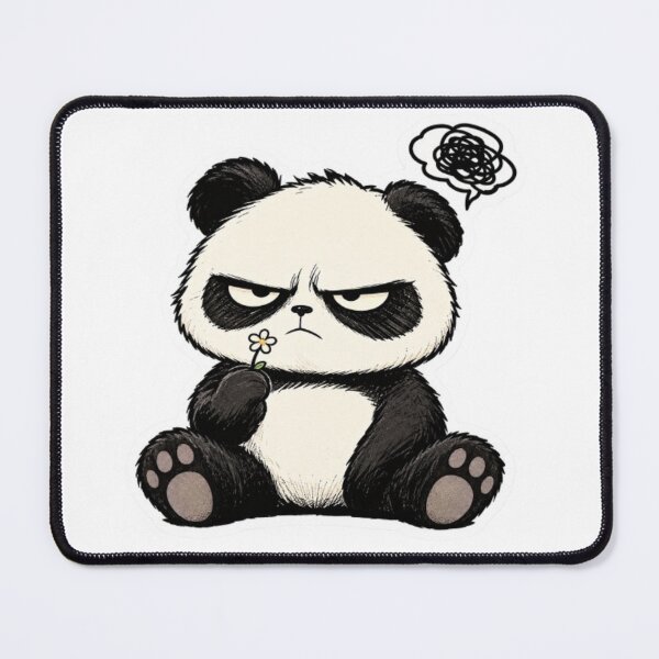 Item preview, Grumpy Panda Holding a Tiny Flower designed and sold by Snurly.
