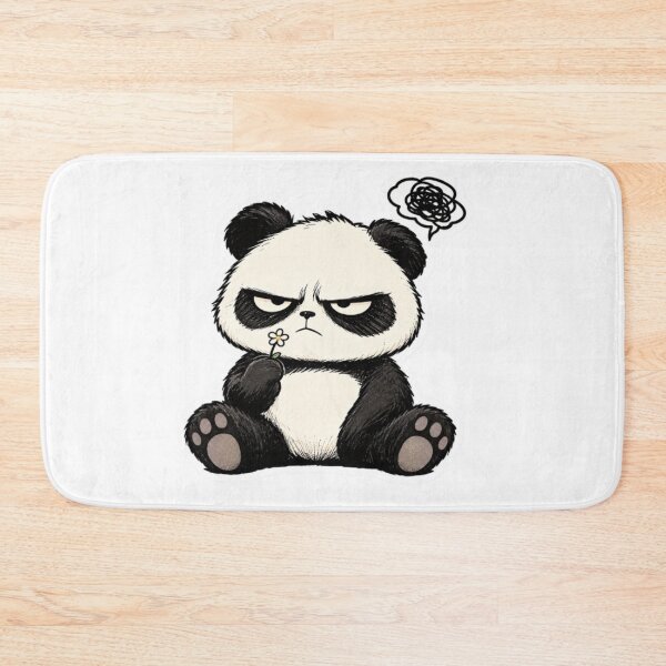 Item preview, Grumpy Panda Holding a Tiny Flower designed and sold by Snurly.