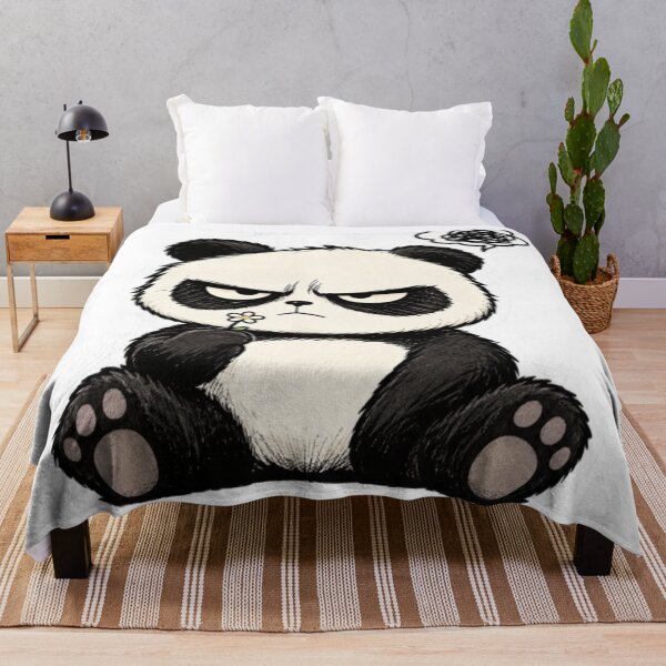 Item preview, Grumpy Panda Holding a Tiny Flower designed and sold by Snurly.
