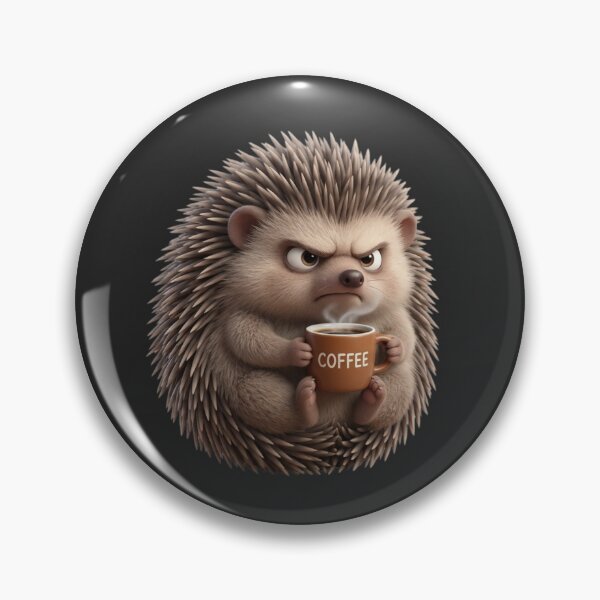 Item preview, Funny 3D Hedgehog Drinking Coffee - Introvert Quote designed and sold by CoffeeAndChao.