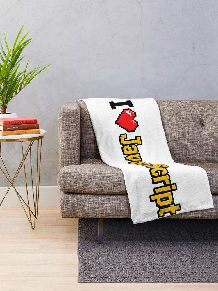 Thumbnail 2 of 6, Throw Blanket, I love JavaScript designed and sold by Ctrl+Alt+Store.