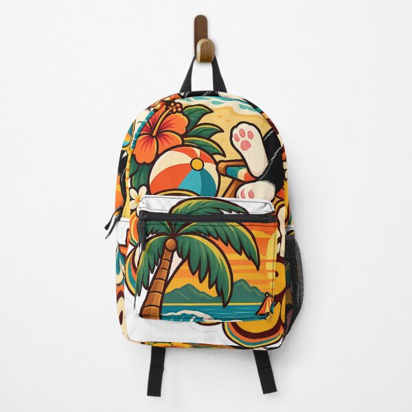 Item preview, Retro Beach Vibes Cat 70s Aesthetic designed and sold by Retro Whiskers.