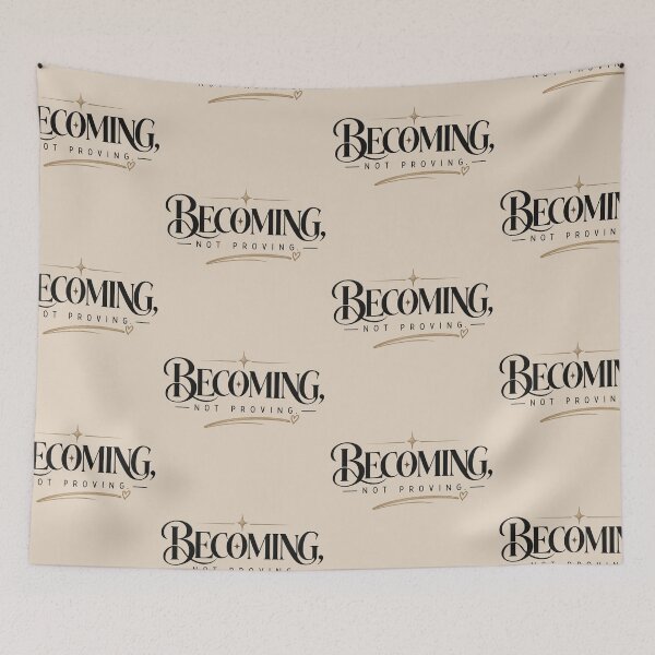 Item preview, Becoming Not Proving Inspirational Minimalist Typography designed and sold by MUSA'S.