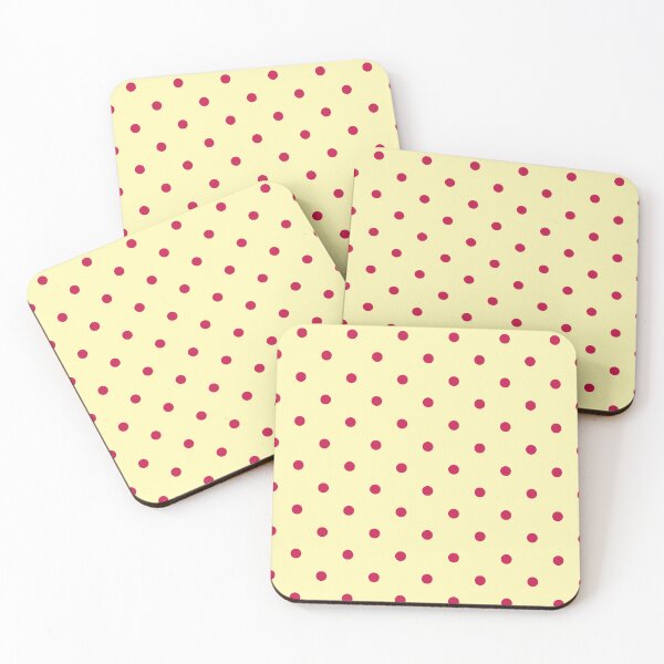 Item preview, Raspberry and yellow polka dot pattern designed and sold by RishabhArts1.