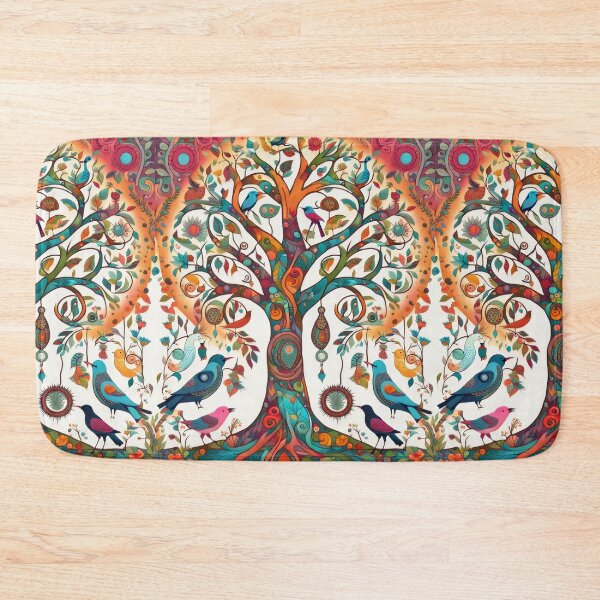Item preview, Vibrant Tree Of Life With Birds designed and sold by pinkal.