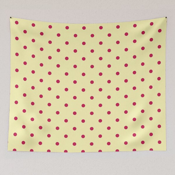 Item preview, Raspberry and yellow polka dot pattern designed and sold by RishabhArts1.